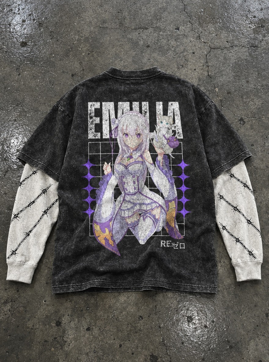 Puck Embrace – Double Sleeves – flat-lay | Re Zero