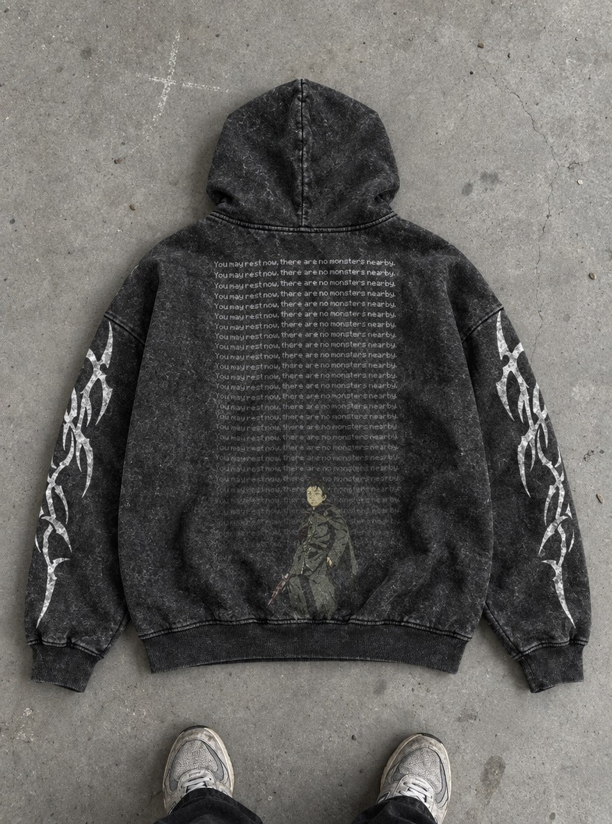 Shadow Swordsman – Hoodie – flat-lay | Re Zero