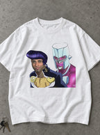 Ricardo Higashikata – White Tee – flat-lay | Meme Tees