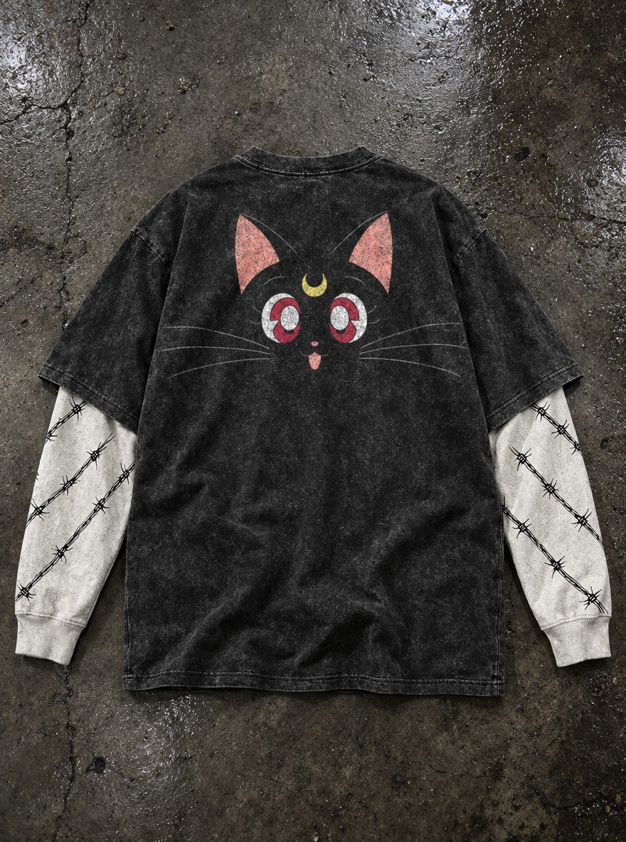 Crescent Cat – Double Sleeves – flat-lay | Sailor Moon