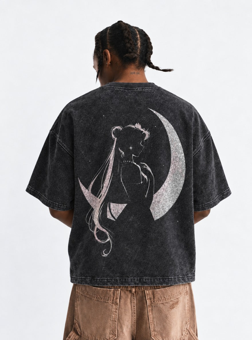 Crescent Silhouette – T-Shirt – model shot | Sailor Moon