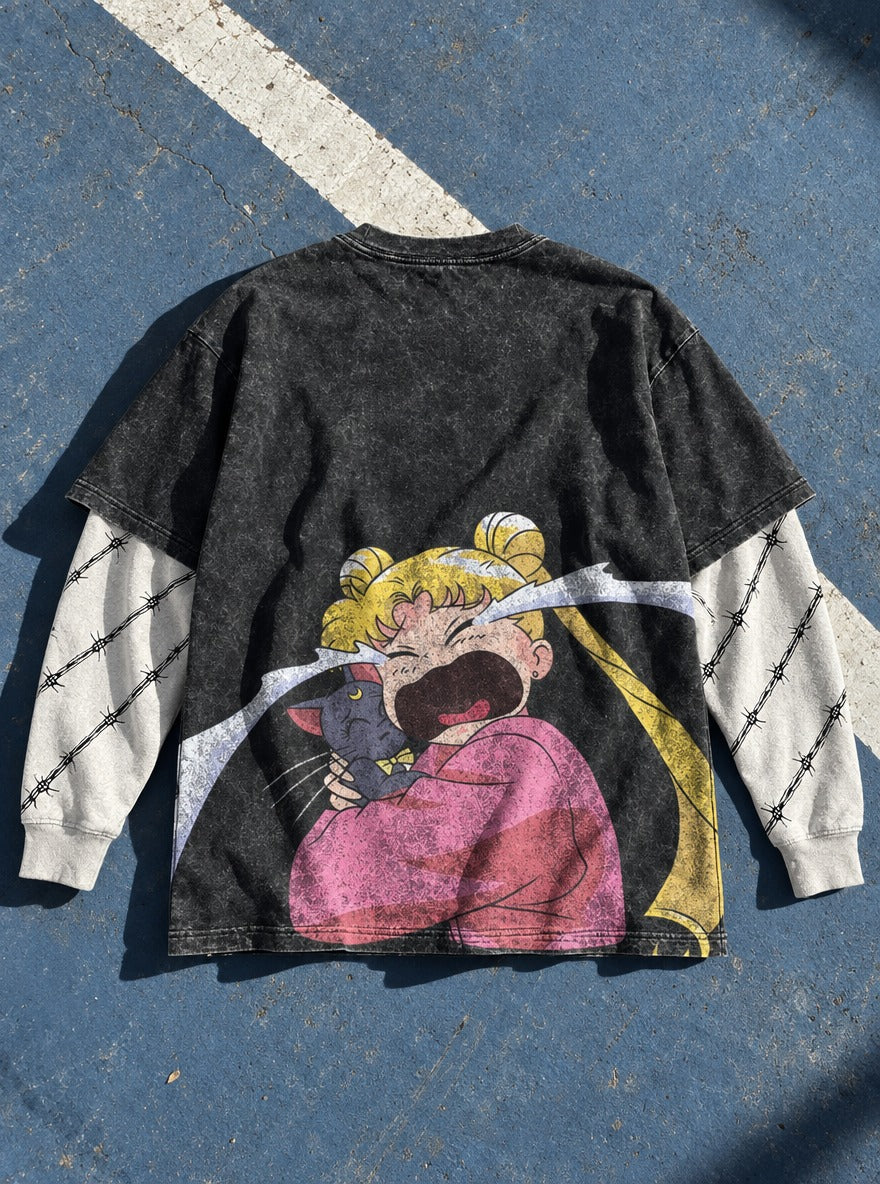 Crying Comfort – Double Sleeves – flat-lay | Sailor Moon