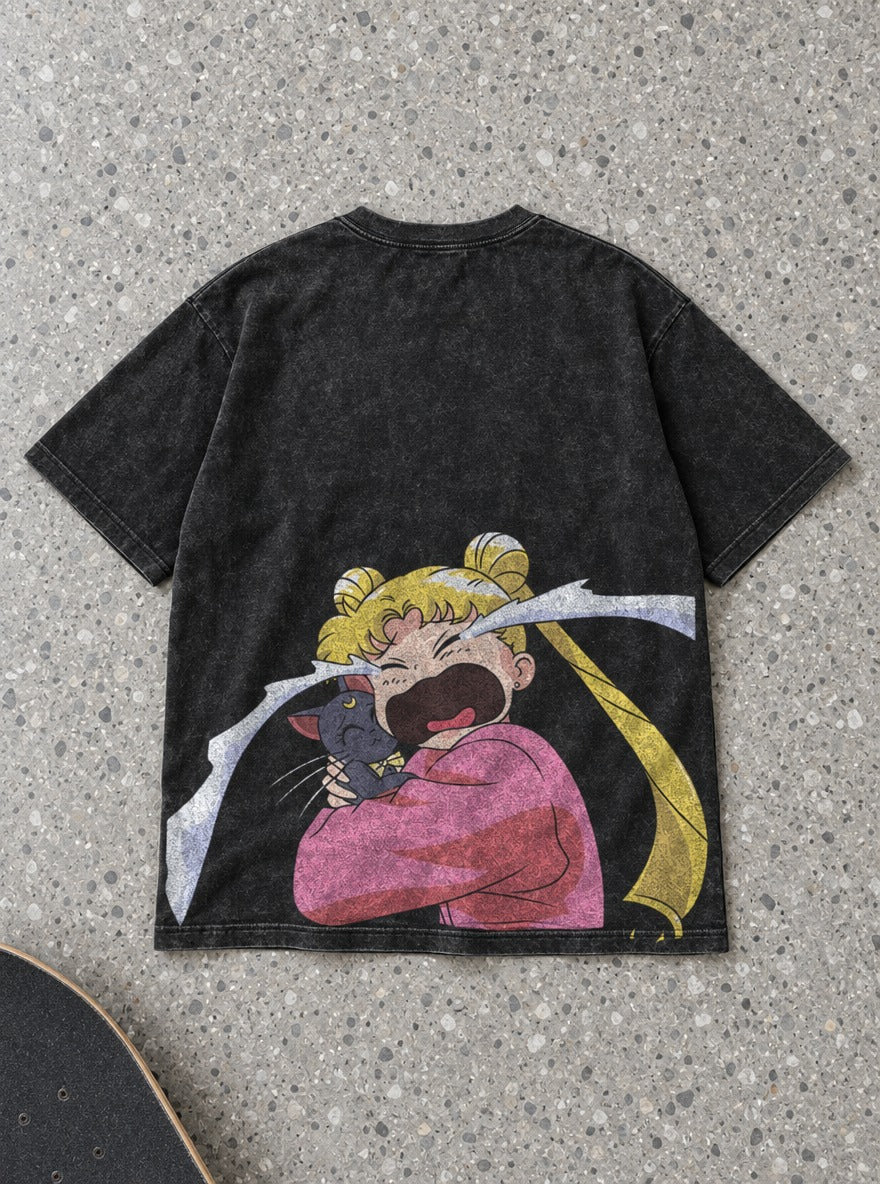 Crying Comfort – T-Shirt – flat-lay | Sailor Moon