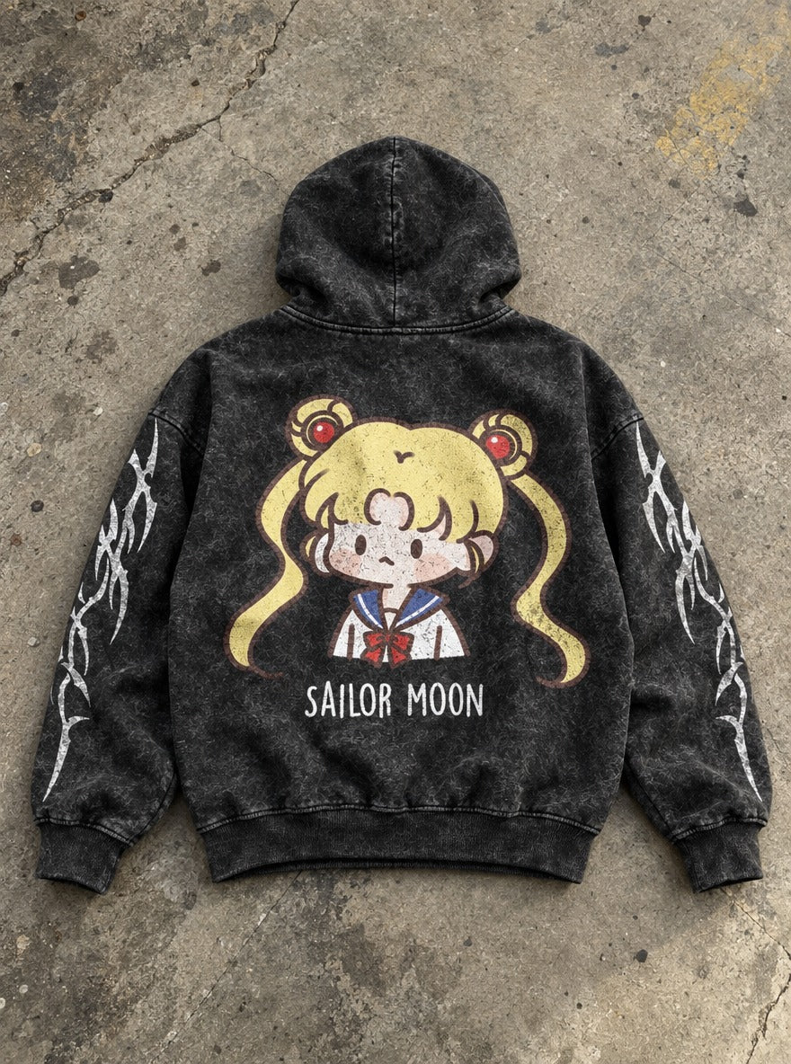 Mini Guardian – Hoodie – flat-lay | Sailor Moon