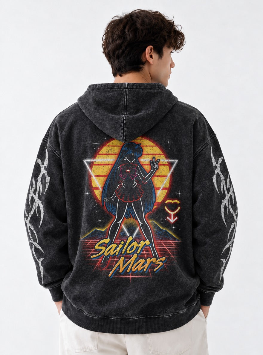 Scarlet Flame – Hoodie – model shot | Sailor Moon