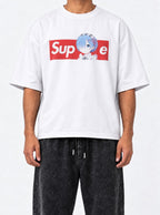 Supreme – White Tee – model shot | Meme Tees