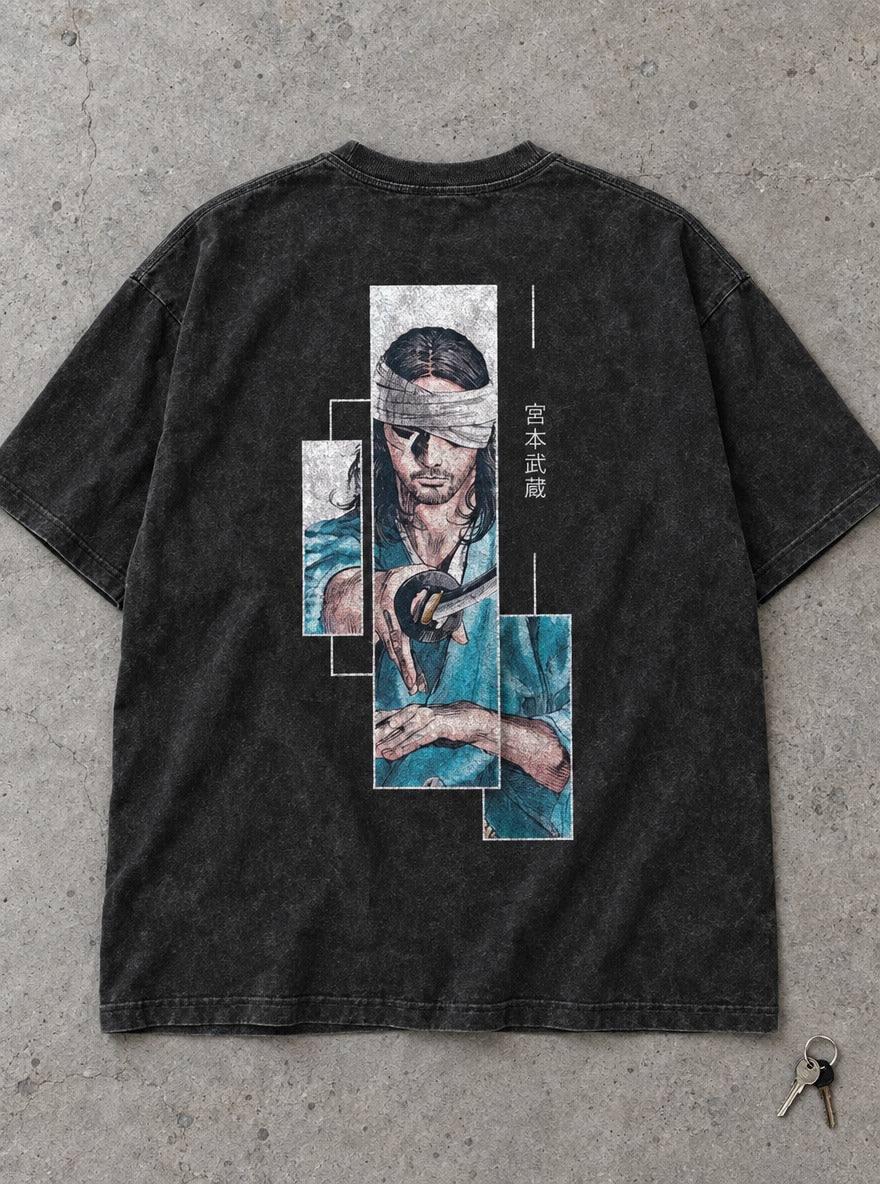 Blindfold Musashi – T-Shirt – flat-lay | Vagabond