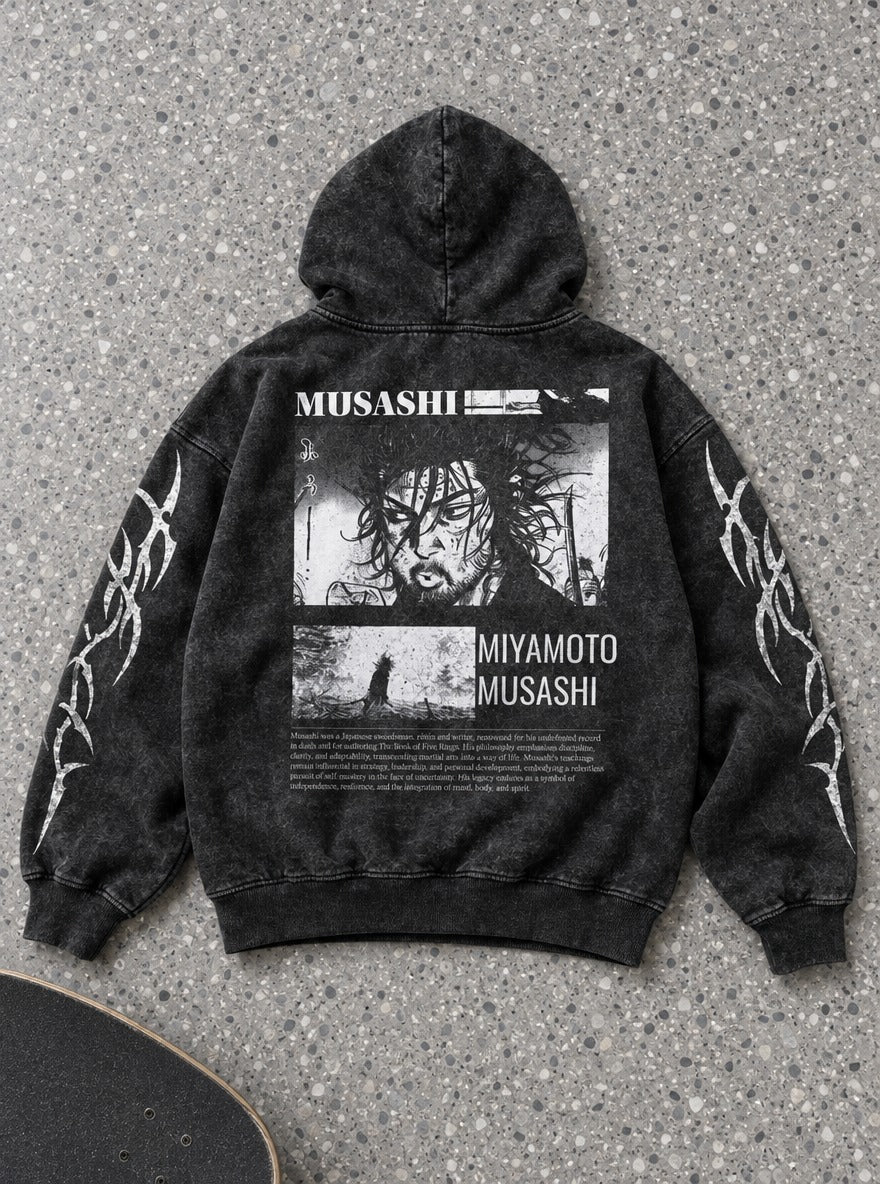 Musashi Bio – Hoodie – flat-lay | Vagabond