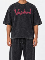 Red Brush Script – T-Shirt – model shot | Vagabond