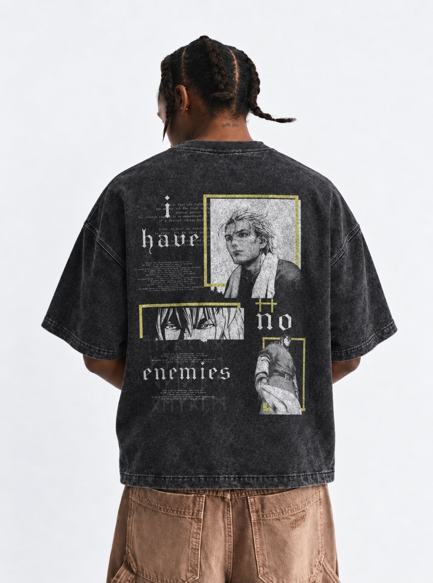 No Enemies Thorfinn – T-Shirt – model shot | Vinland Saga