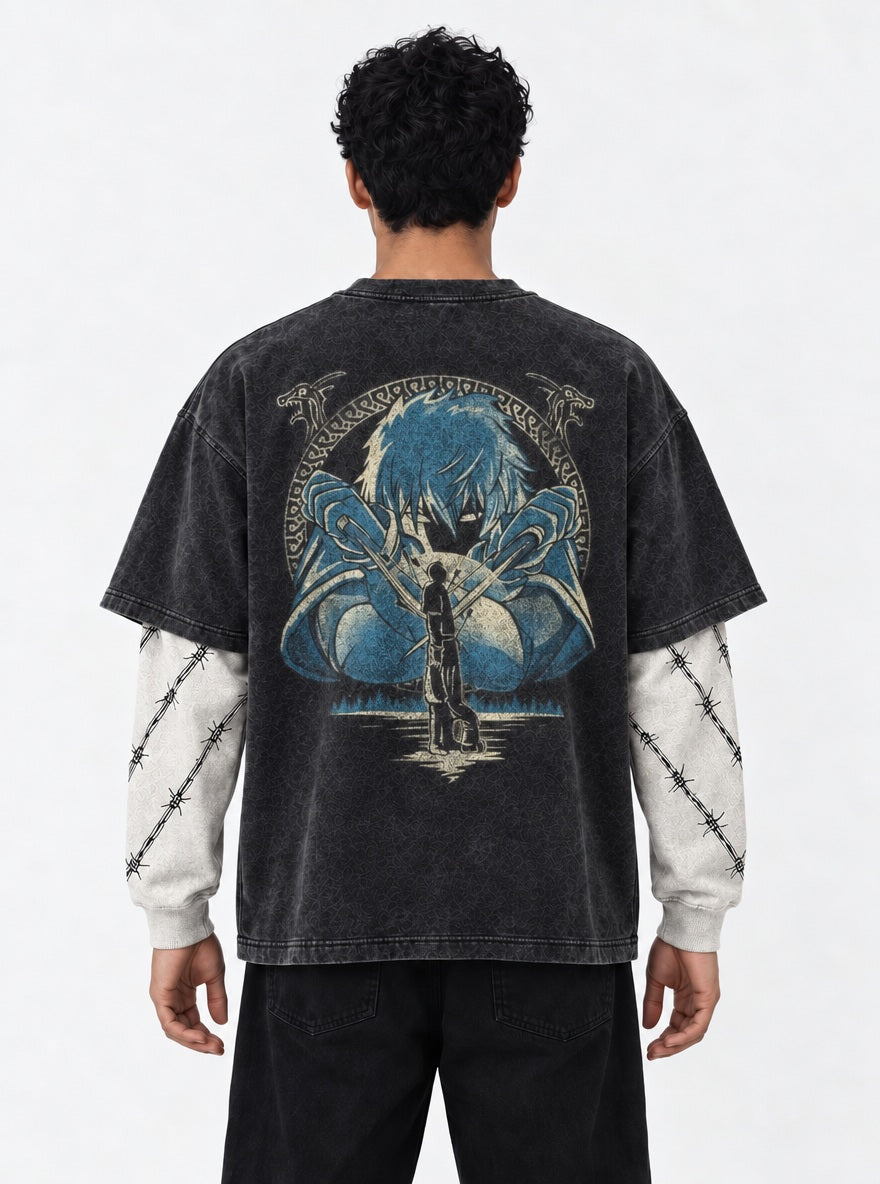 Thorfinn Blue Shadow – Double Sleeves – model shot | Vinland Saga