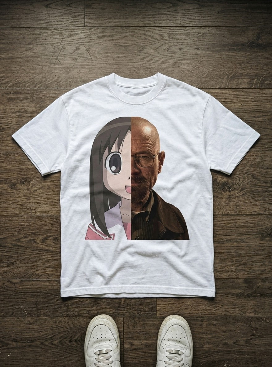 Walter Osaka White – White Tee – flat-lay | Meme Tees