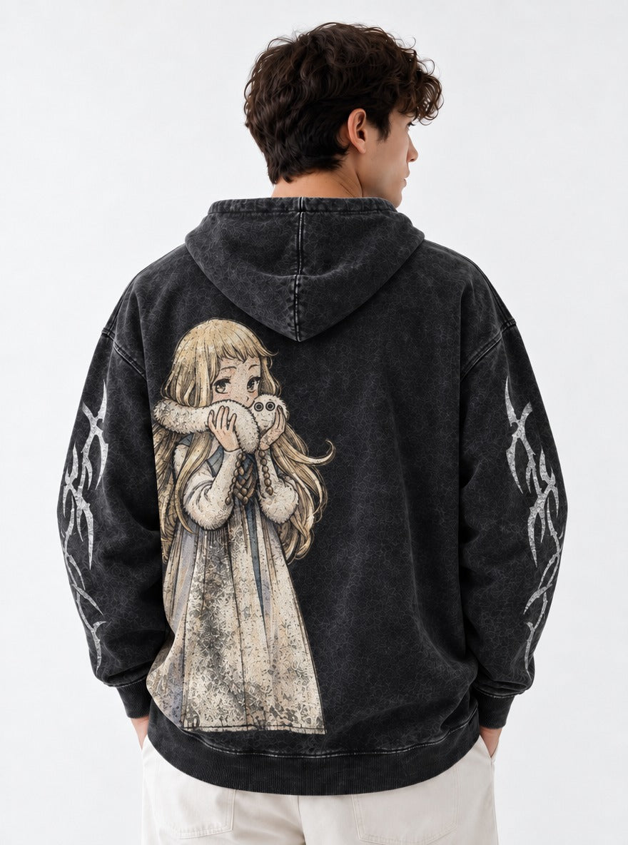 Fluffy Hug – Hoodie – model shot | Witch Hat Atelier