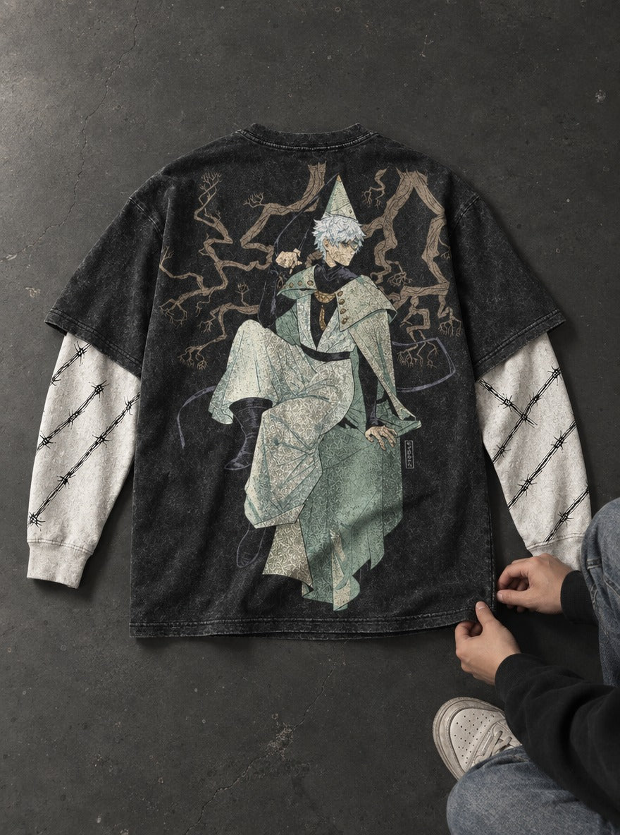 Geometric Grove – Double Sleeves – flat-lay | Witch Hat Atelier