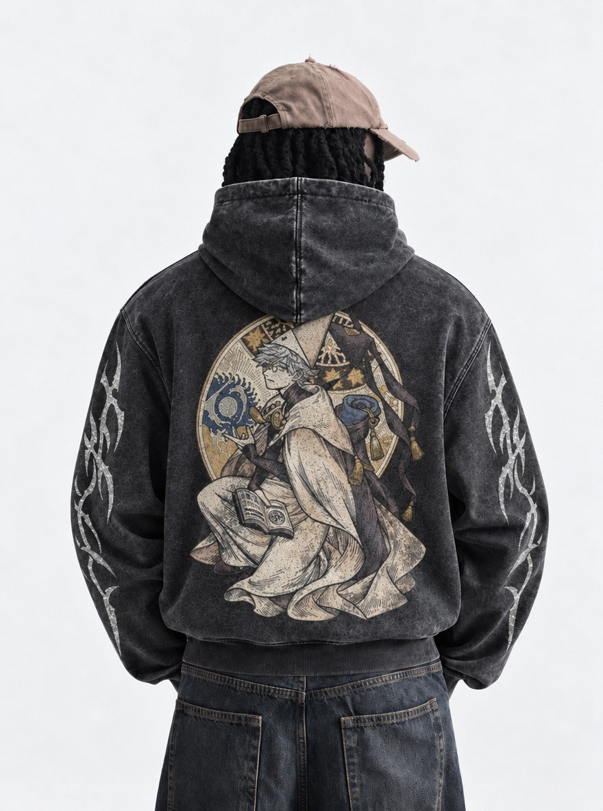 Lunar Grimoire – Hoodie – model shot | Witch Hat Atelier