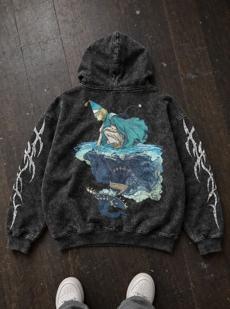 Reflected Witch – Hoodie – flat-lay | Witch Hat Atelier