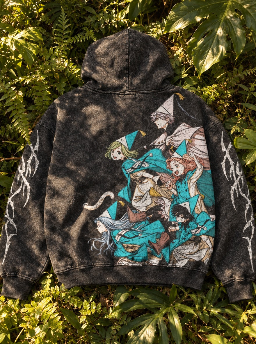 Teal Cadre – Hoodie – flat-lay | Witch Hat Atelier