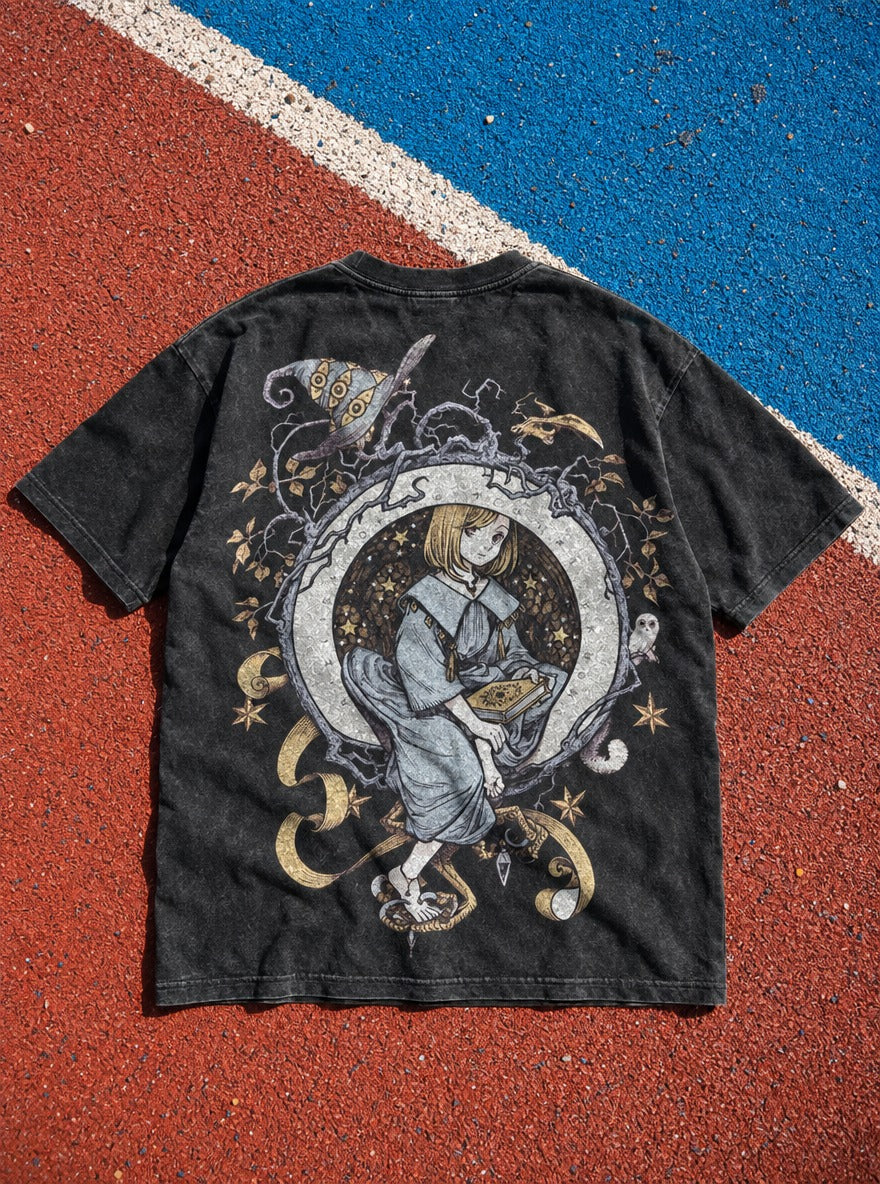 Wreathbound Witch – T-Shirt – flat-lay | Witch Hat Atelier