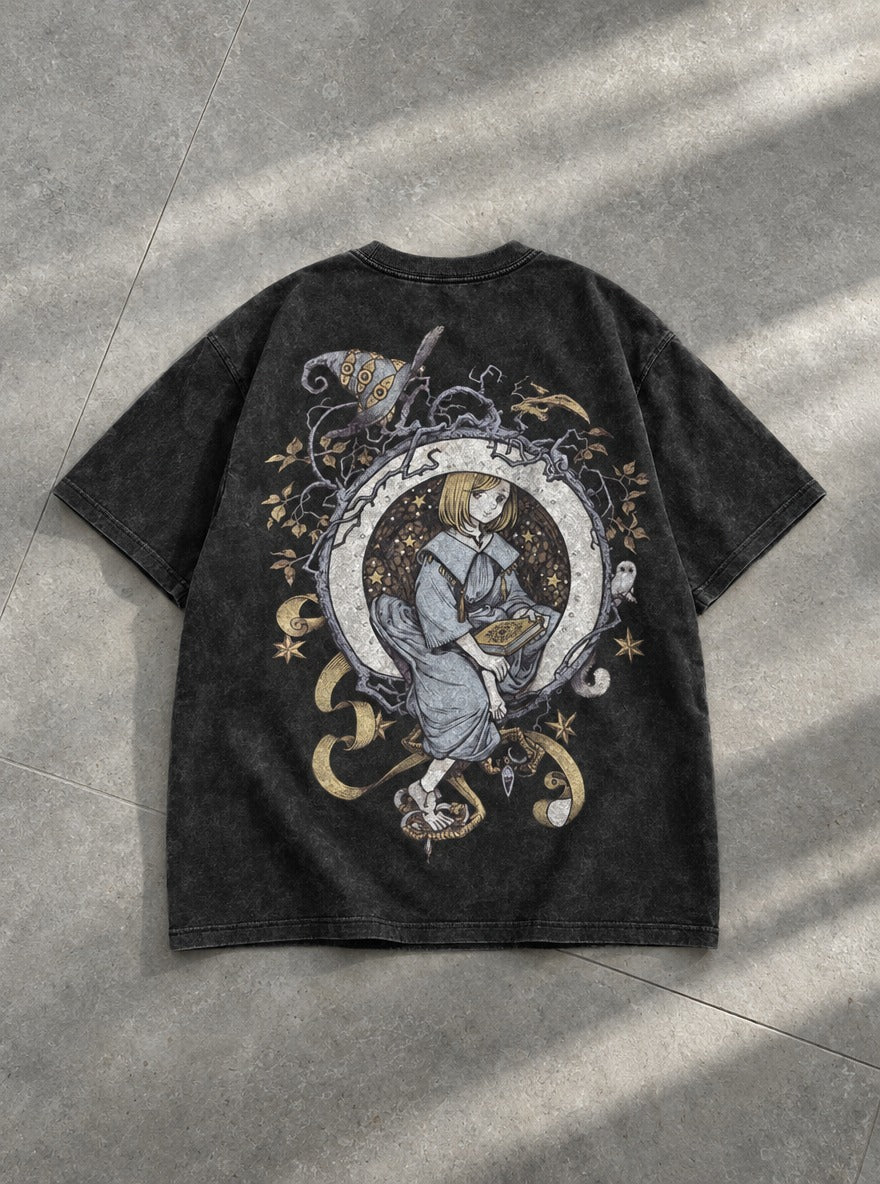 Wreathbound Witch – T-Shirt – flat-lay | Witch Hat Atelier