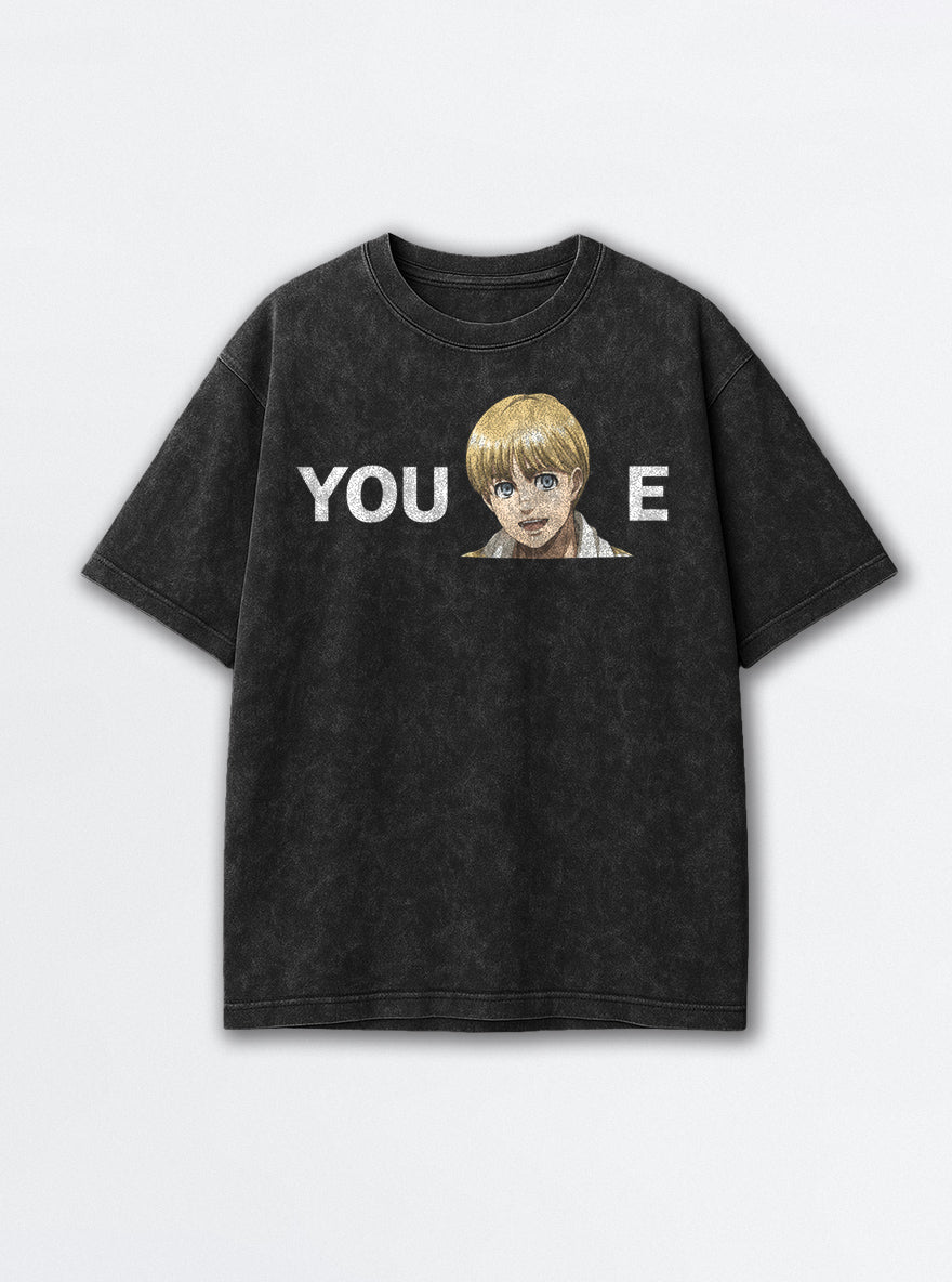 You Armin E – Black Acid Wash Tee – mockup | Meme Tees